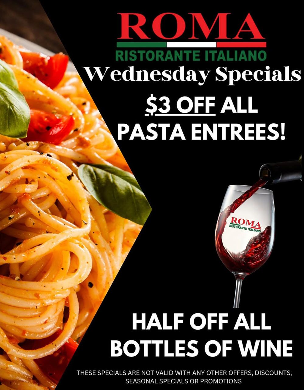 Wednesday Specials at Roma King William